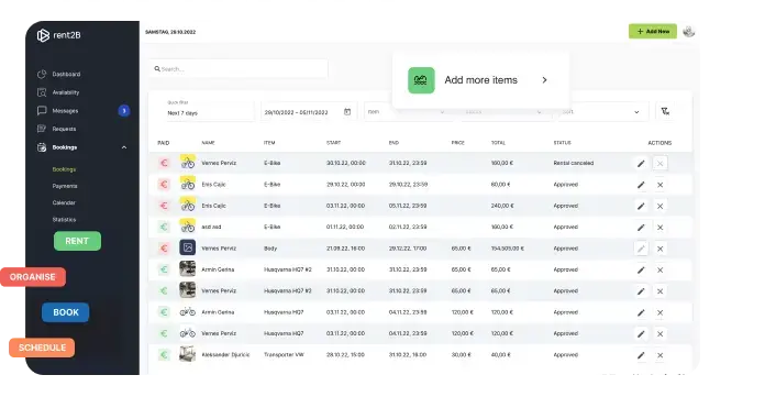 rent2B Dashboard